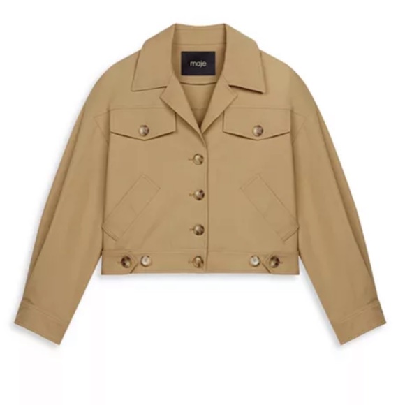 MAJE Bakino Cropped Jacket & Short Set - Picture 3 of 4